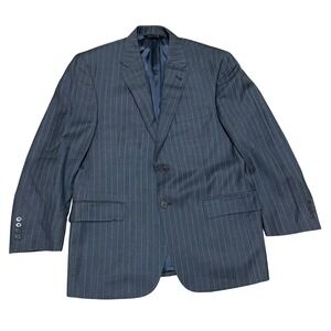 Jos A Bank Signature Gold Blazer Mens 40 Short Charcoal Gray Pinstripe Wool Suit